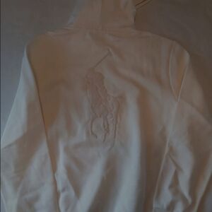 White Hoodie with Embroidered Logo
